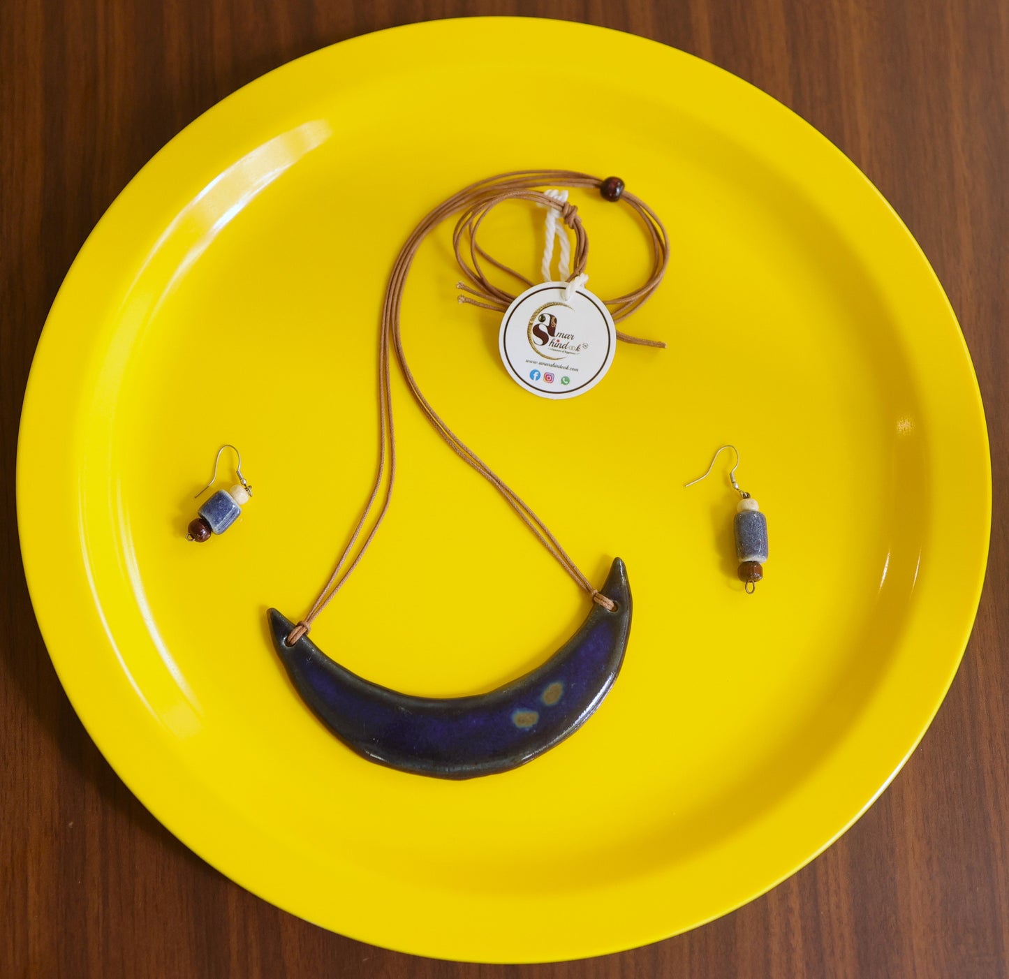 Ireene Ceramic Necklace & Earring set