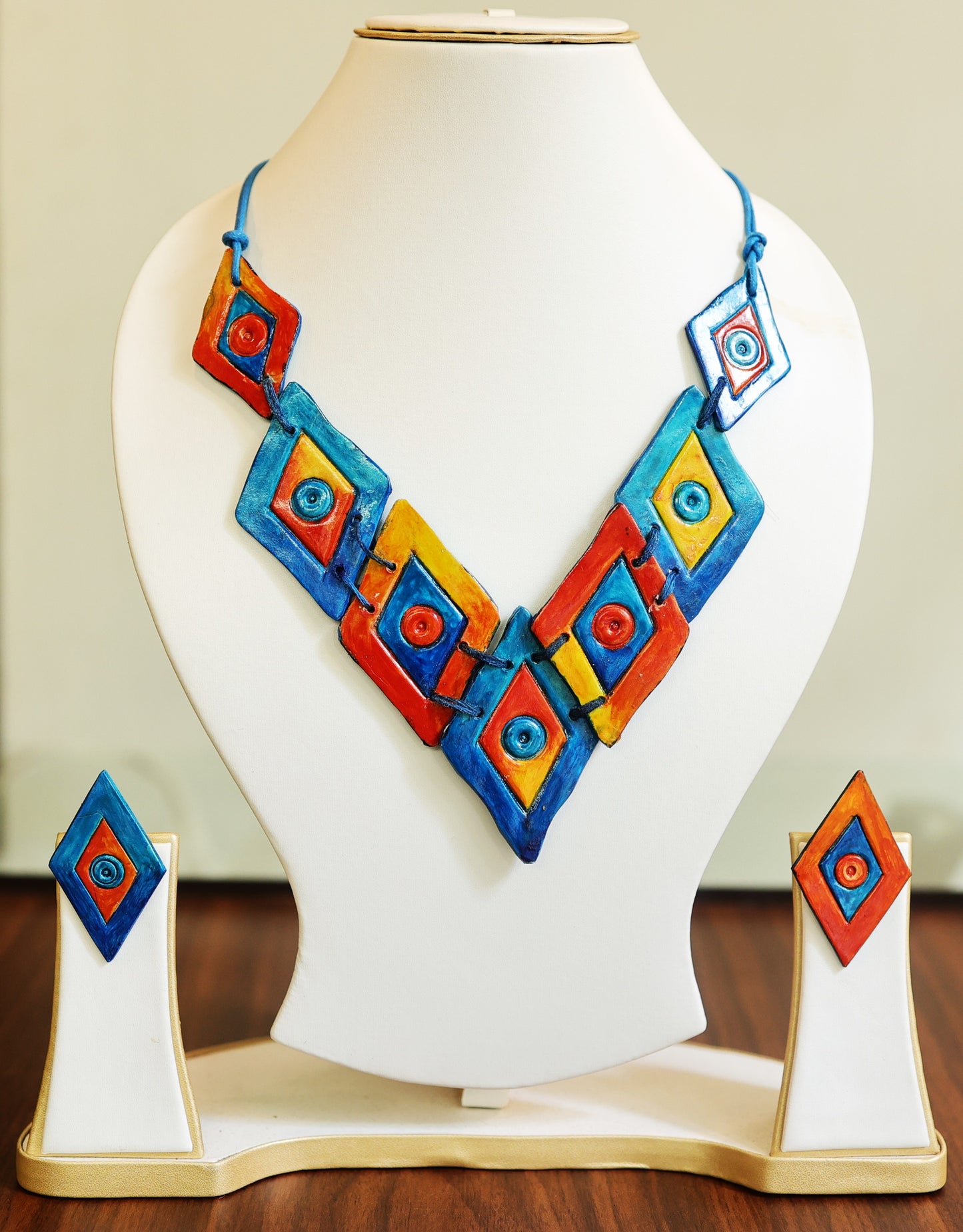 Athena Clay Necklace & Earring set
