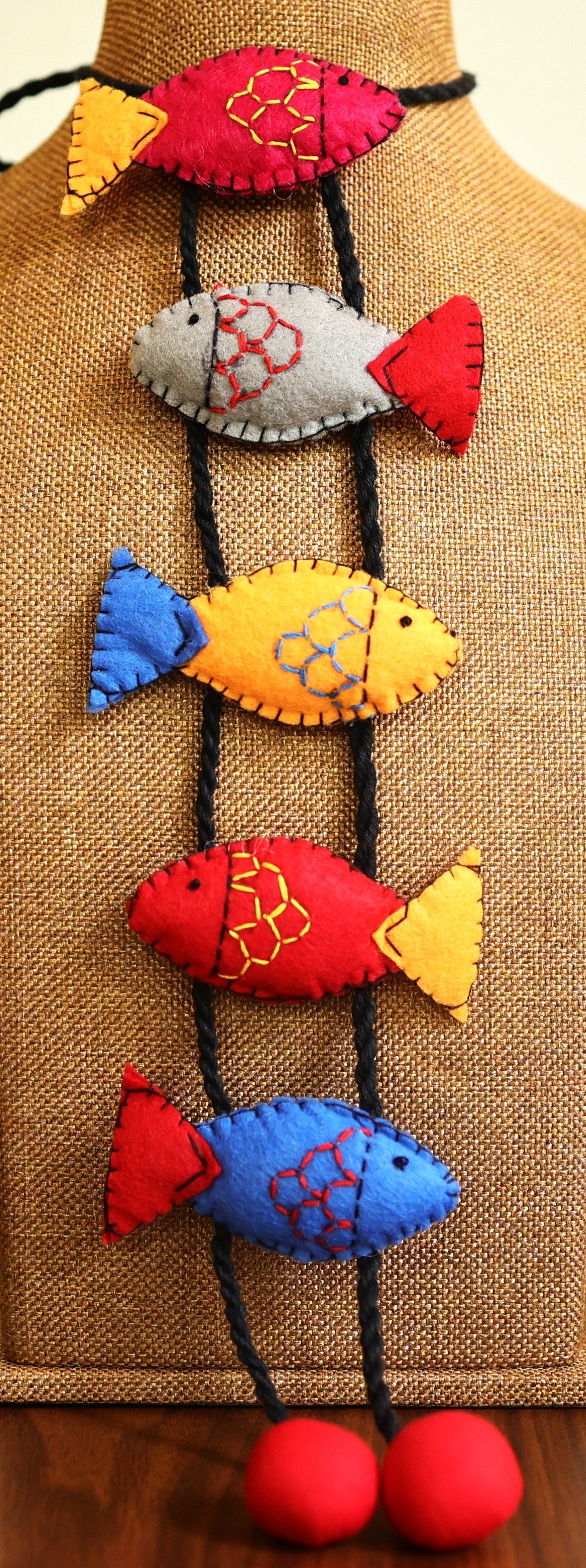 Ameyaa Fabric Necklace & Earrings set