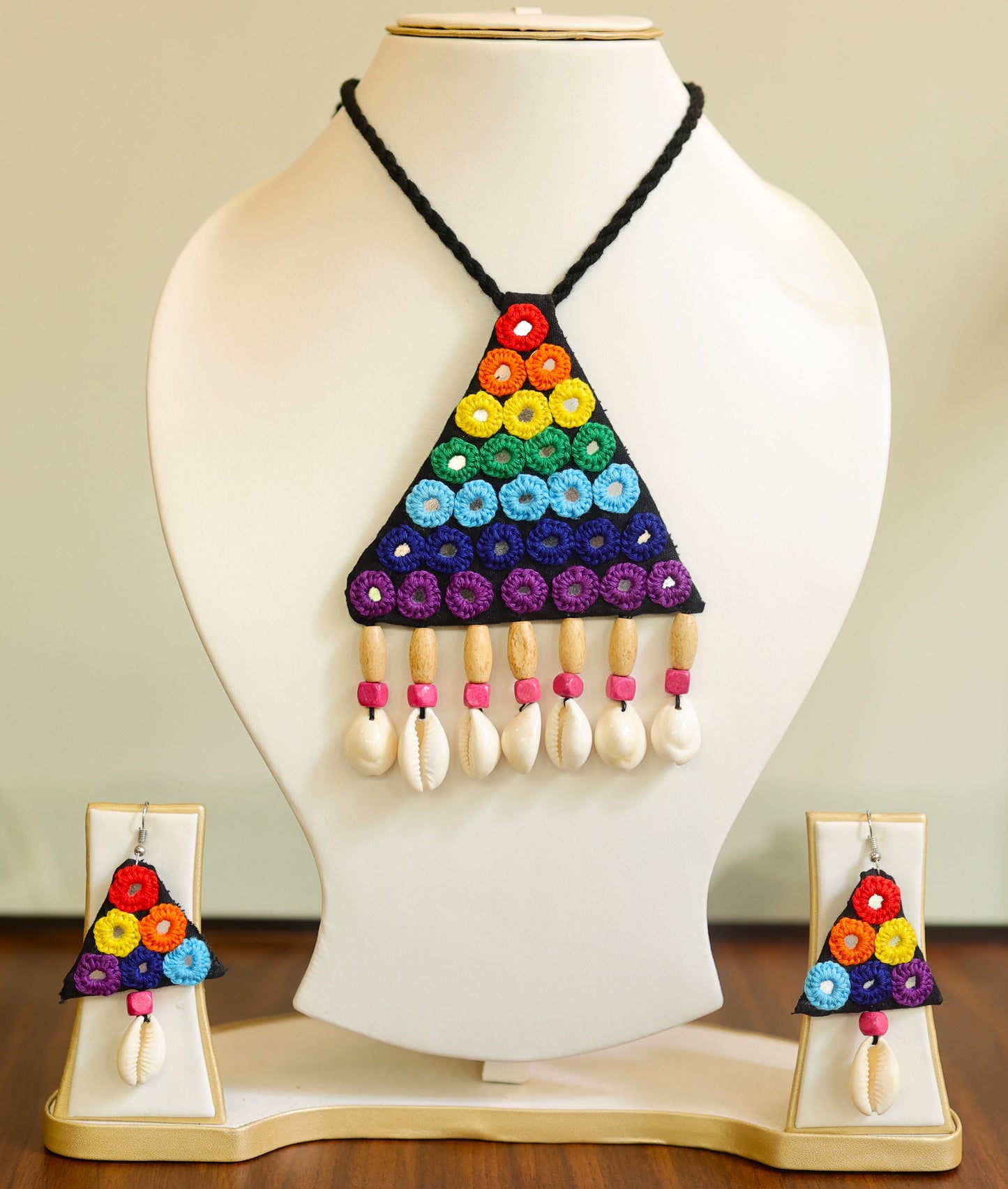 Malini Mirror work Necklace & Earrings set