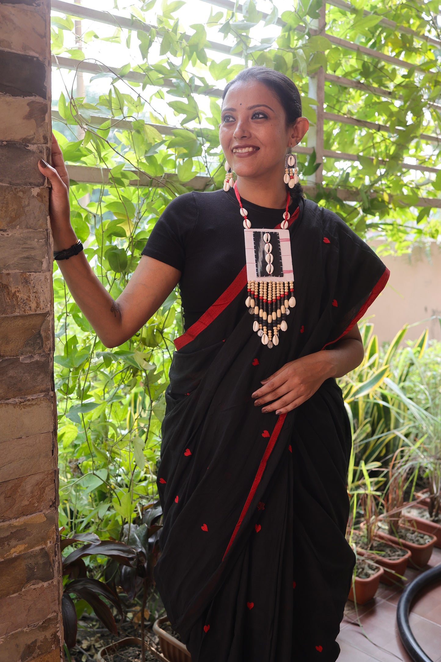Anika Fabric Necklace & Earrings set