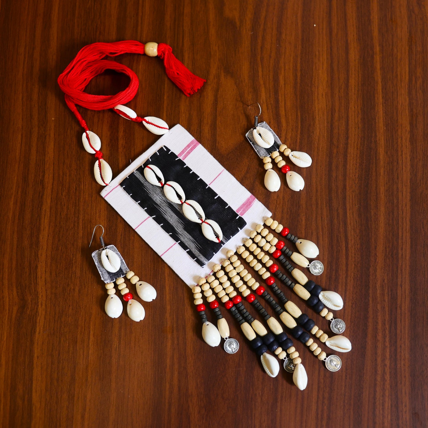 Anika Fabric Necklace & Earrings set