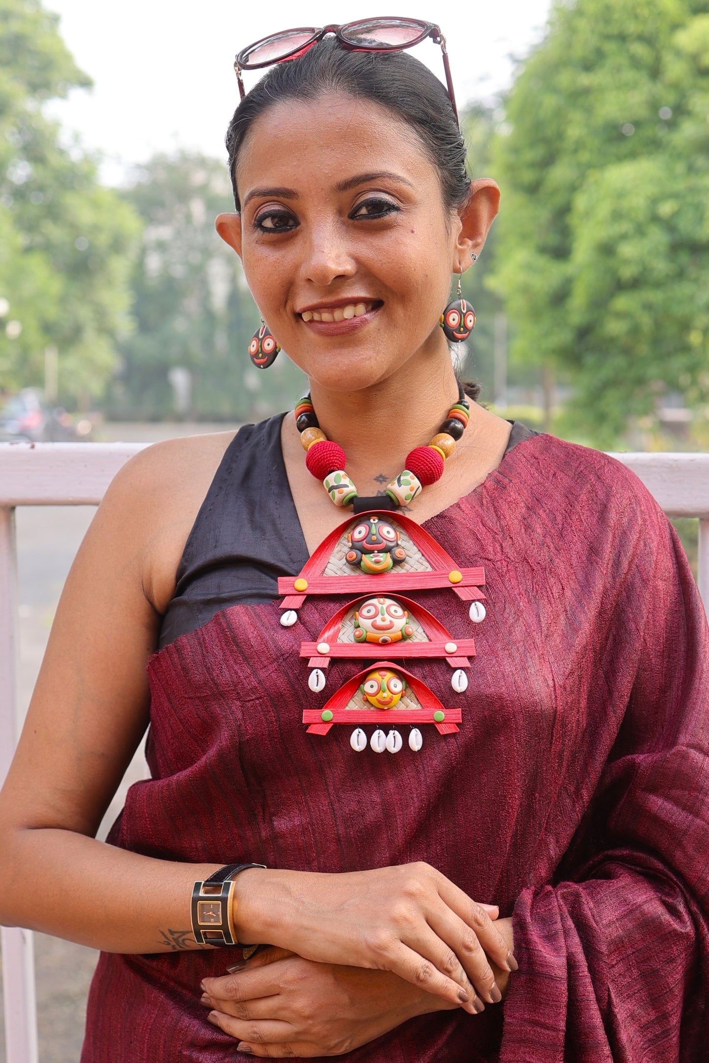 Vasudeva Poly Ceramic Necklace & Earring set