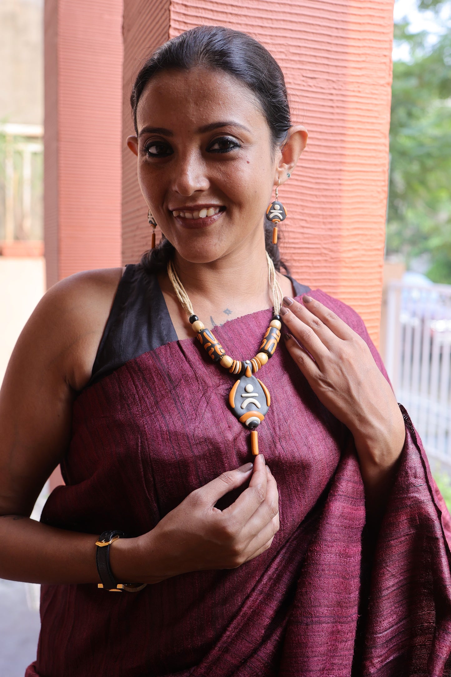 Kashvi Poly Ceramic Necklace & Earring set