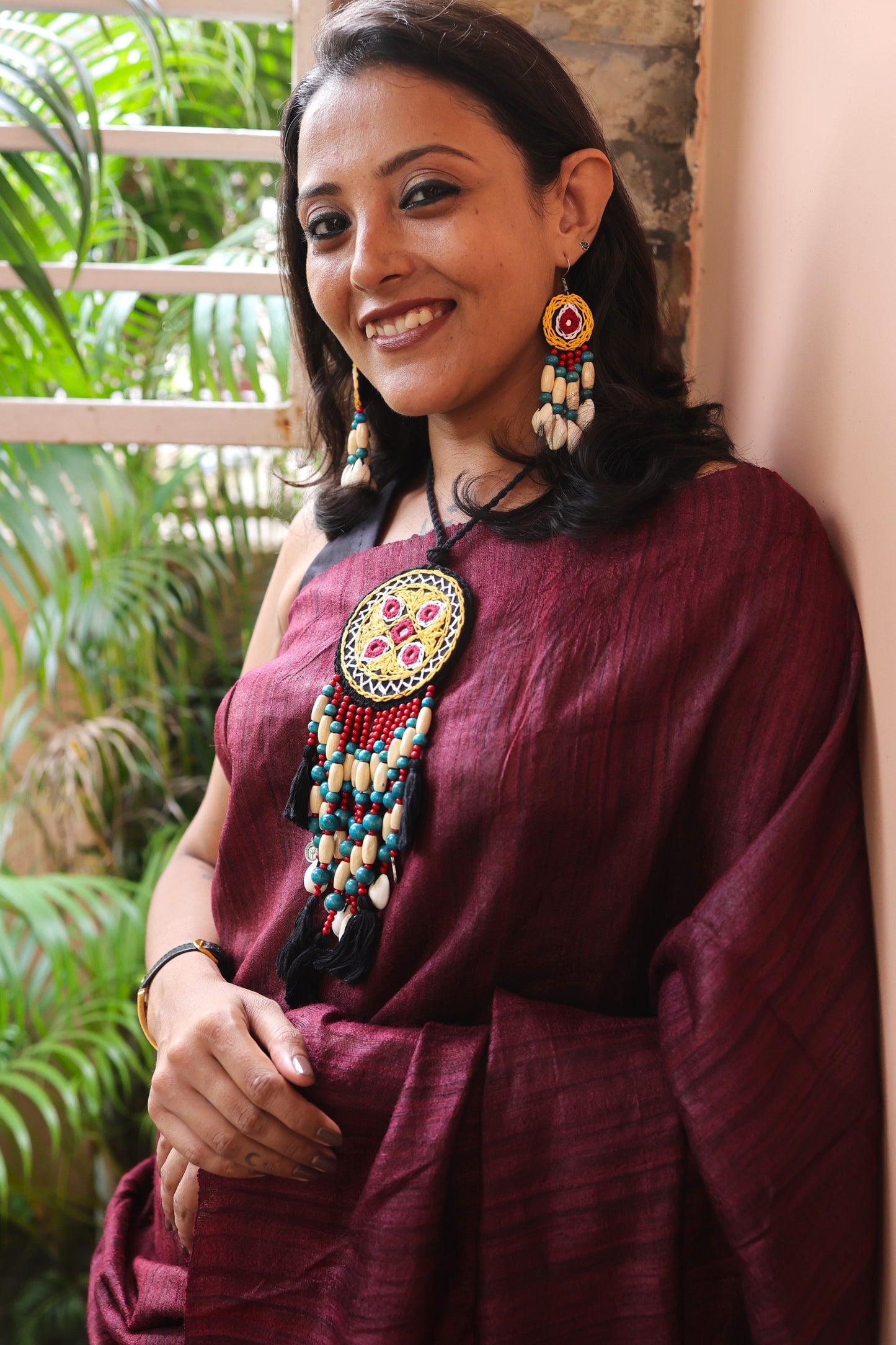 Ananta Fabric Necklace & Earrings set