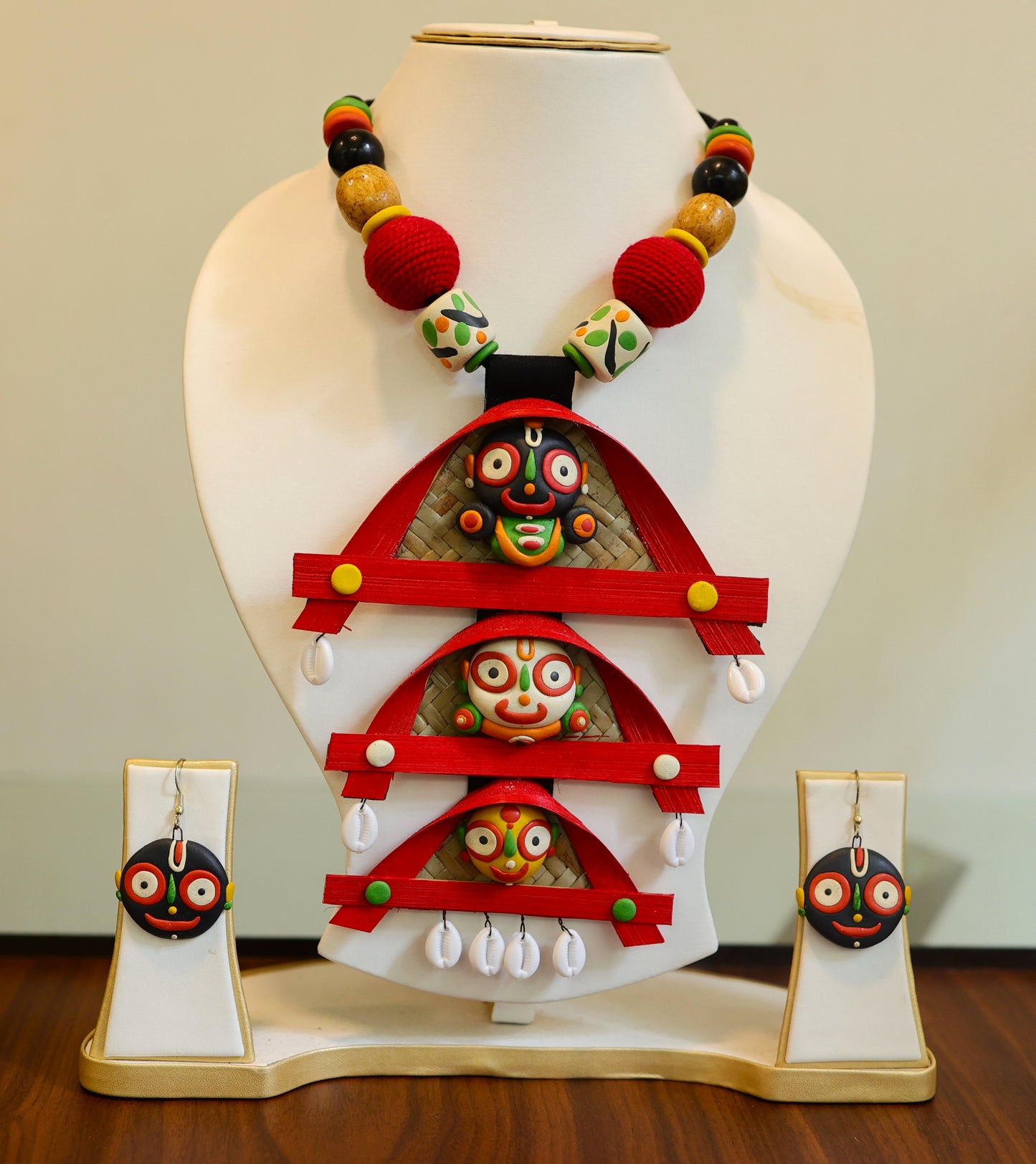 Vasudeva Poly Ceramic Necklace & Earring set