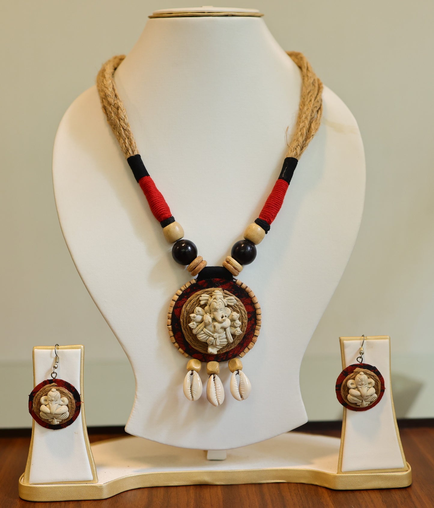 Gajanan Poly Ceramic Necklace & Earring set