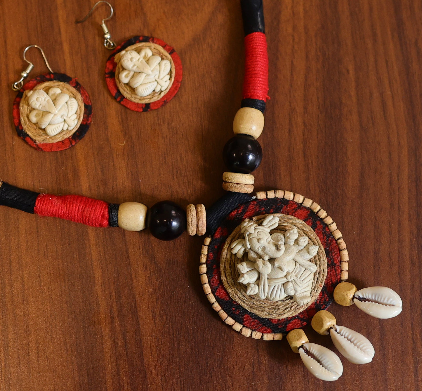 Gajanan Poly Ceramic Necklace & Earring set