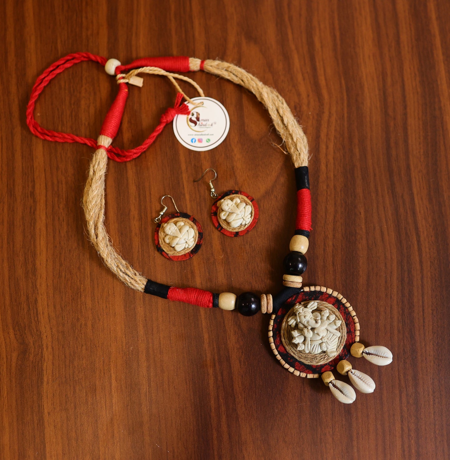 Gajanan Poly Ceramic Necklace & Earring set