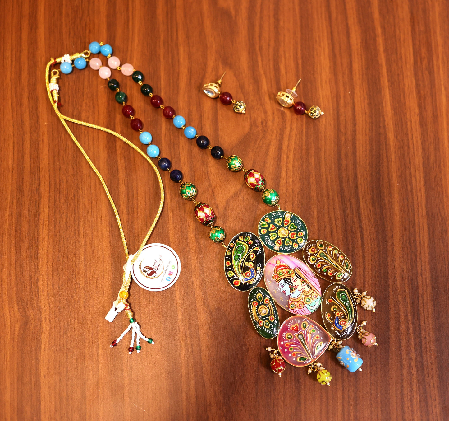 Vedanshi Tanjore Necklace & Earrings set