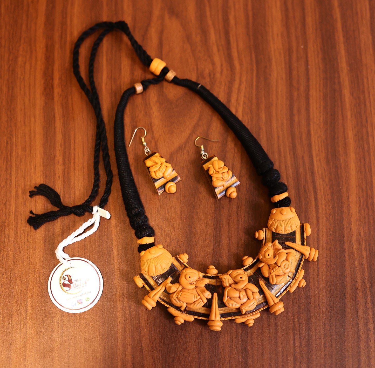 Vinayaka Poly Ceramic Necklace & Earring set