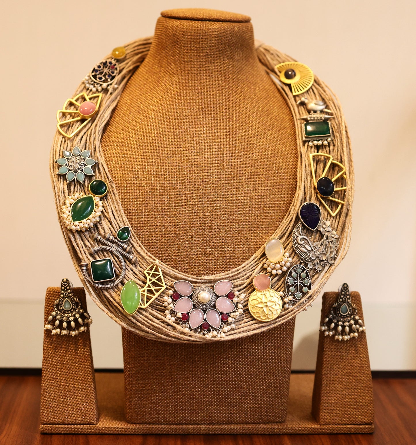 Vallari Jute Ornamental Necklace & Earrings set
