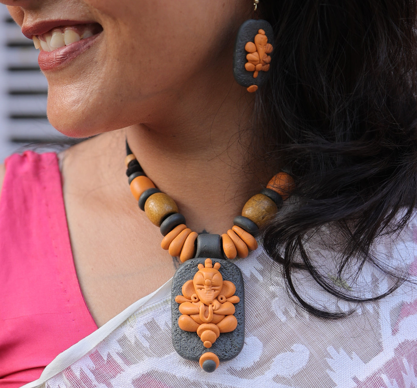 Devavrata Poly Ceramic Necklace & Earring set