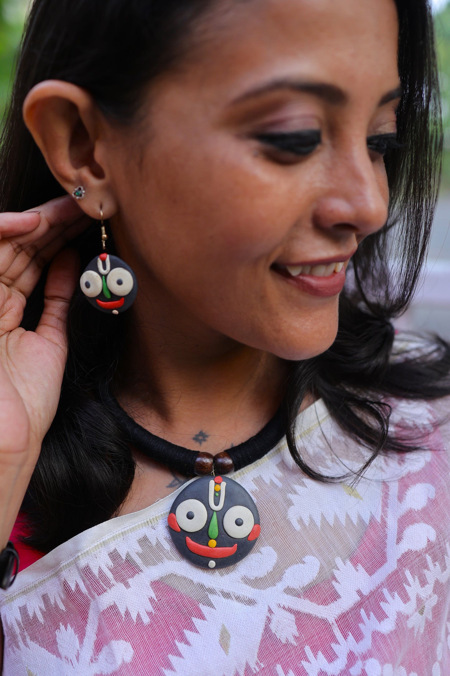 Damodara Poly Ceramic Necklace & Earring set