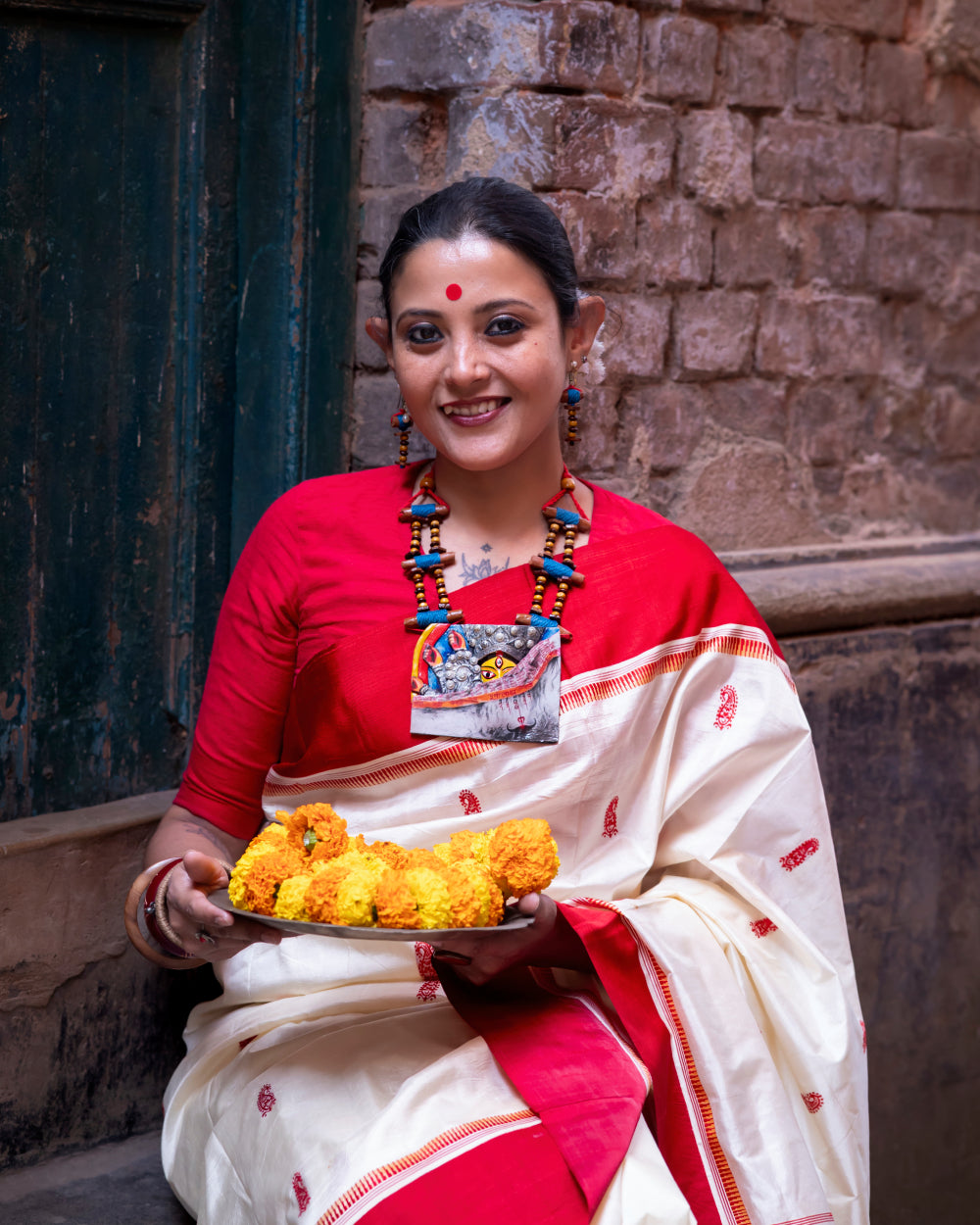 Eshwari Clay Necklace & Earring set