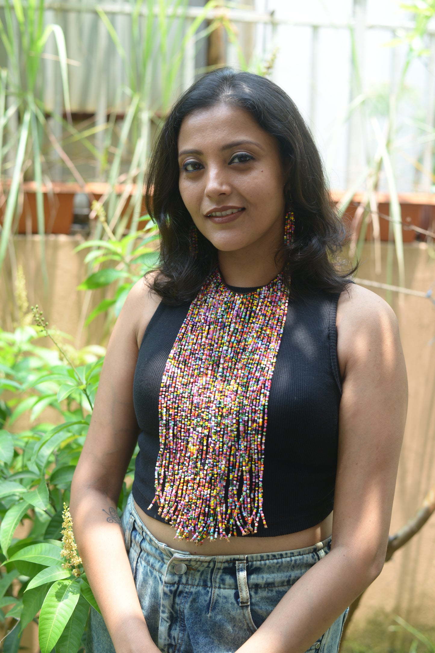Wilma Naga Tribal Necklace & Earrings set