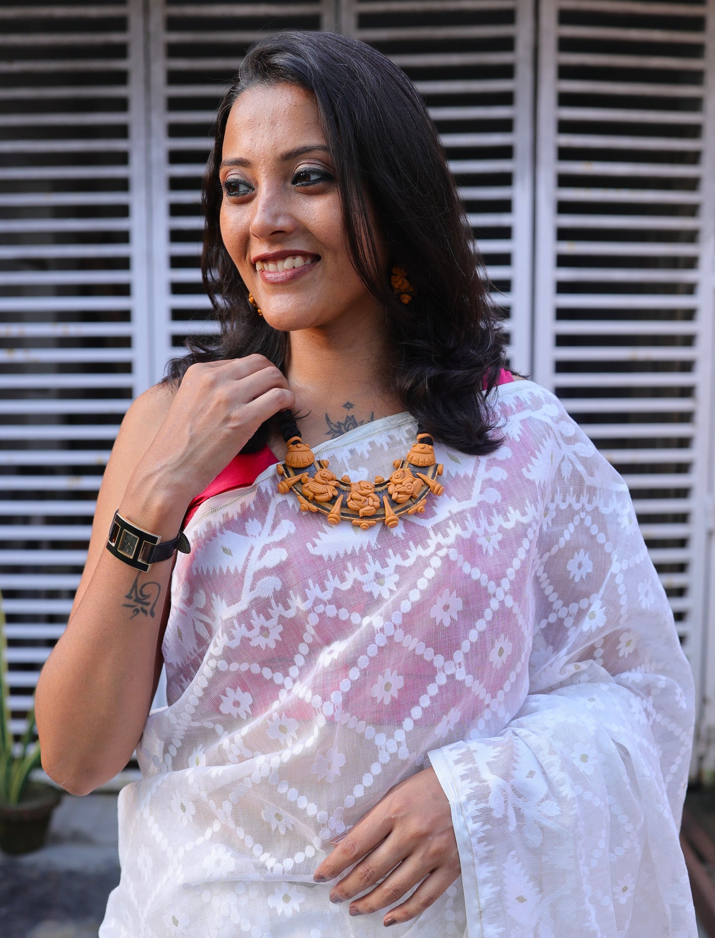Vinayaka Poly Ceramic Necklace & Earring set