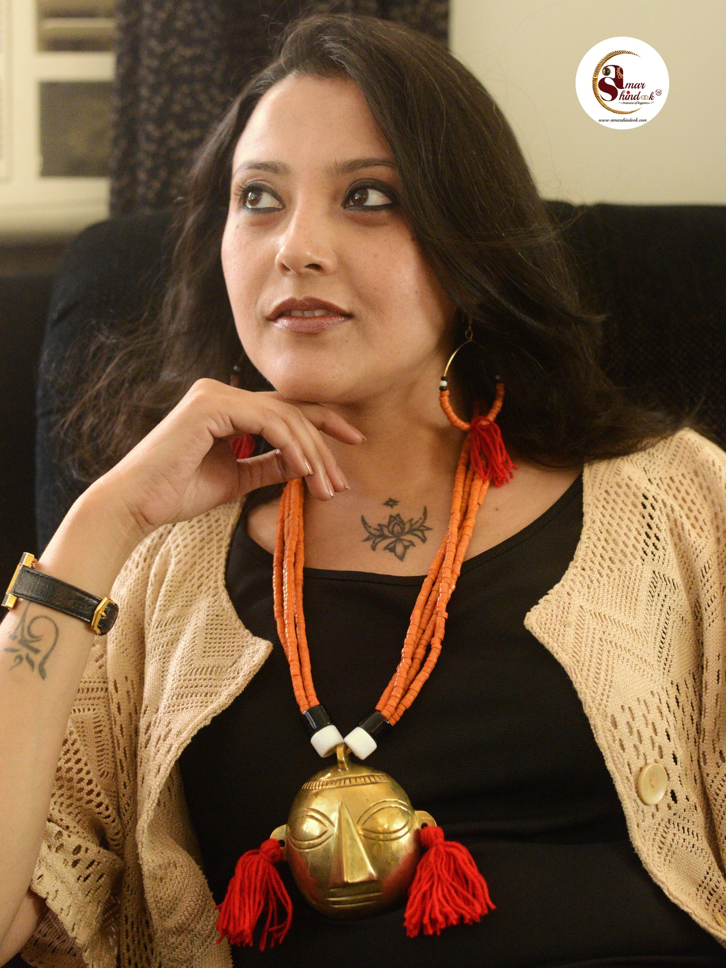 Nora Naga Tribal Necklace & Earrings set