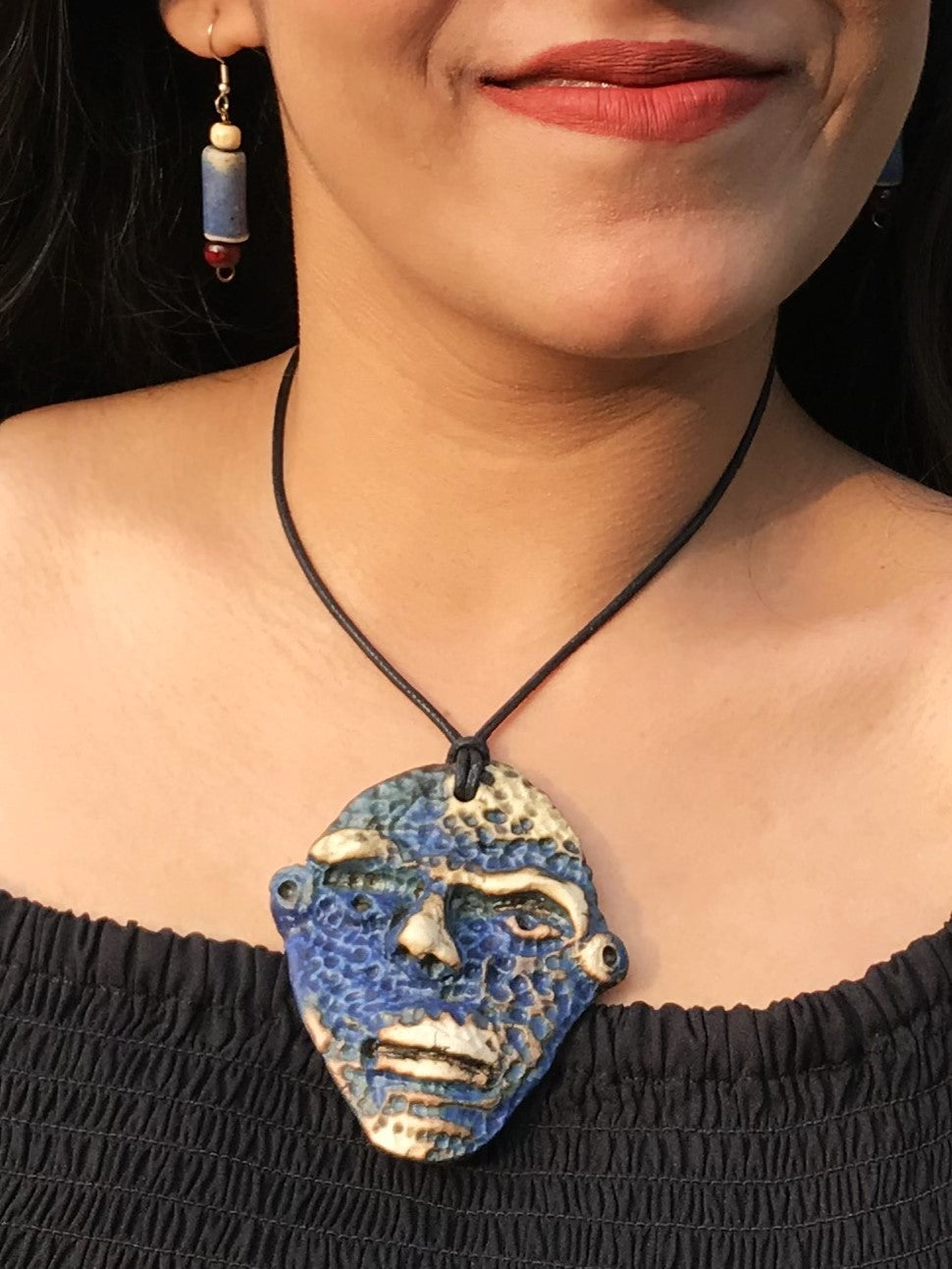 Liena Ceramic Necklace & Earring set