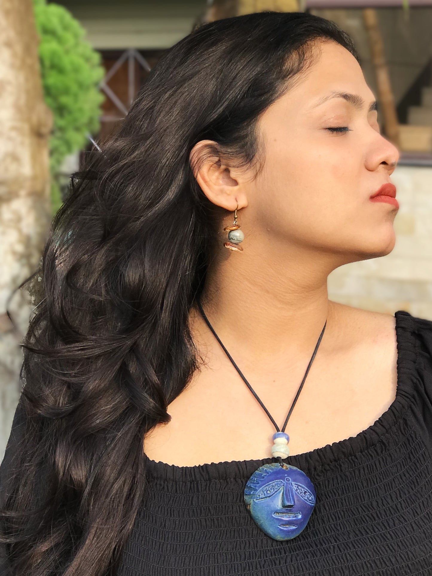 Bamby Ceramic Necklace & Earring set