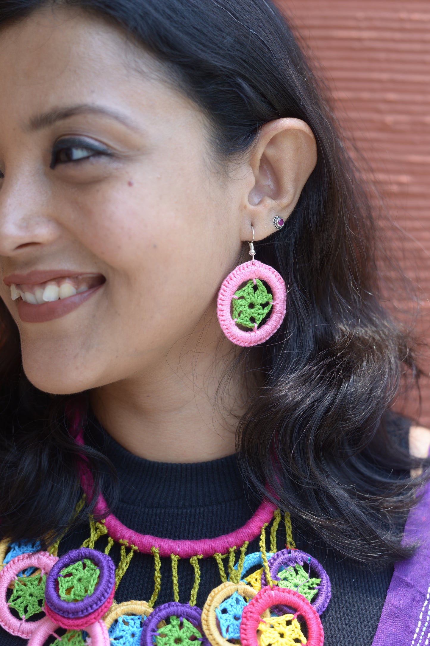 Twisha Crochet Necklace & Earrings set