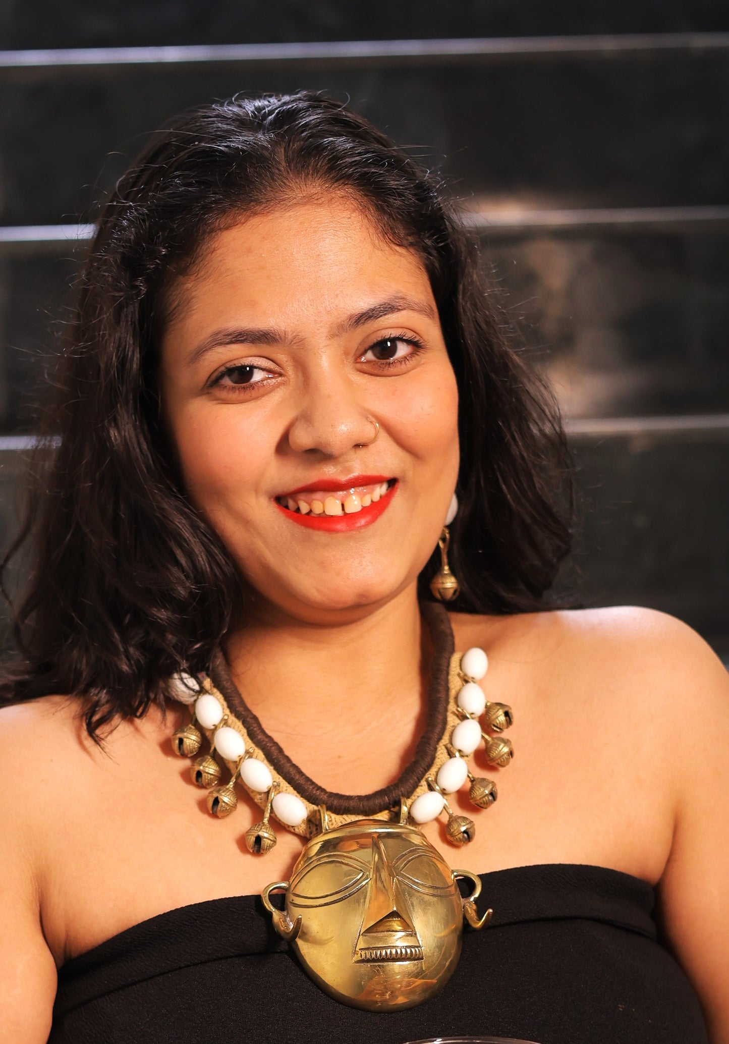 Priscilla Naga Tribal Necklace & Earrings set