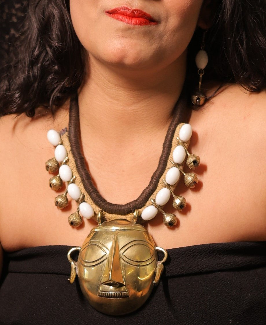 Priscilla Naga Tribal Necklace & Earrings set