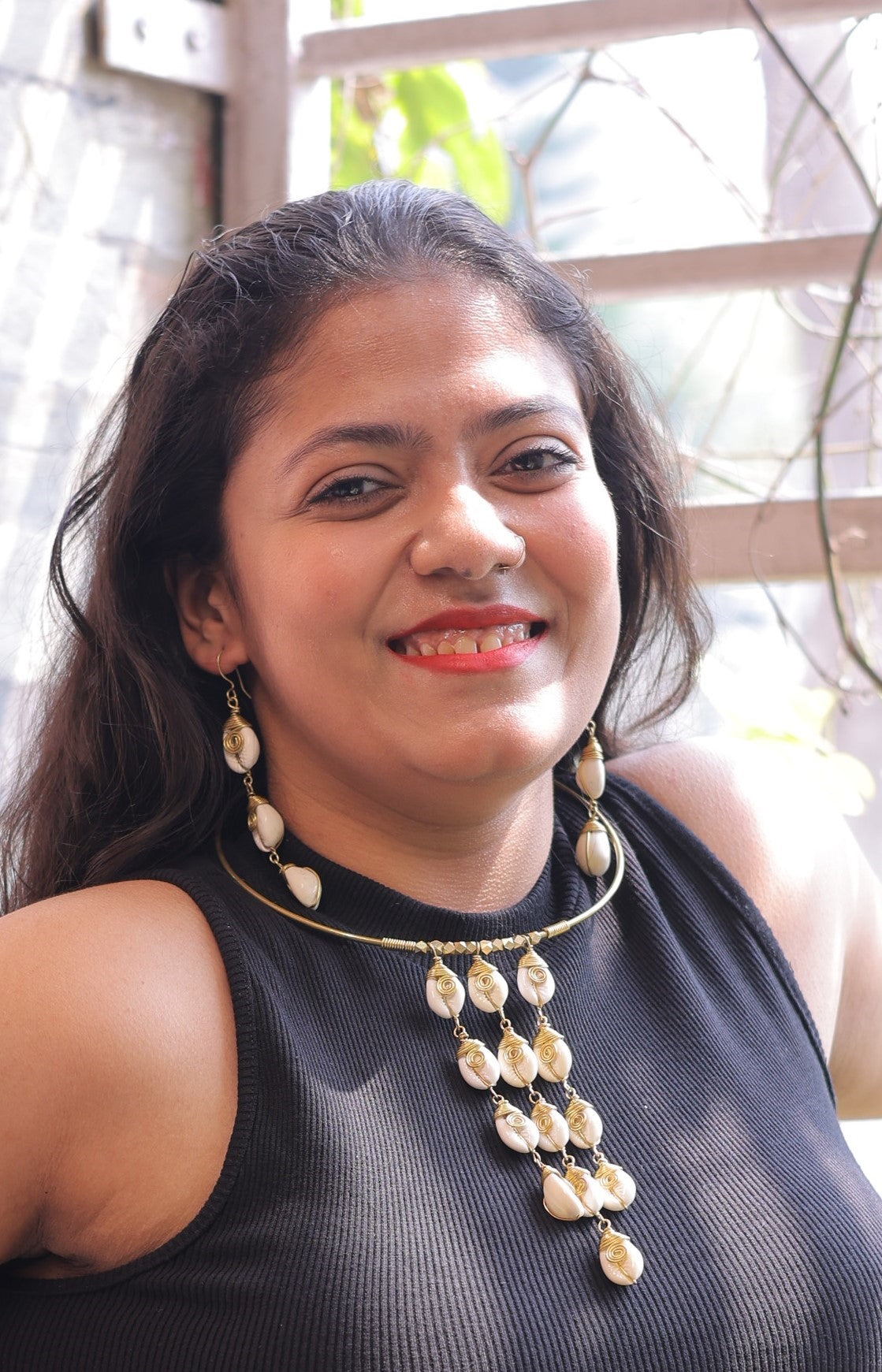Nandita Contemporary Dokra Hasli Necklace & Earrings set