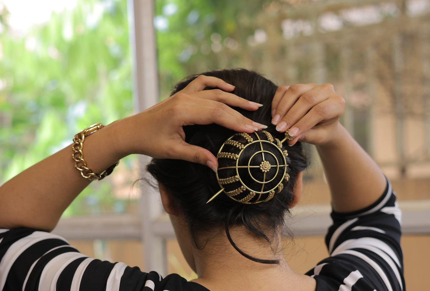 Aarti Brass Hair Bun