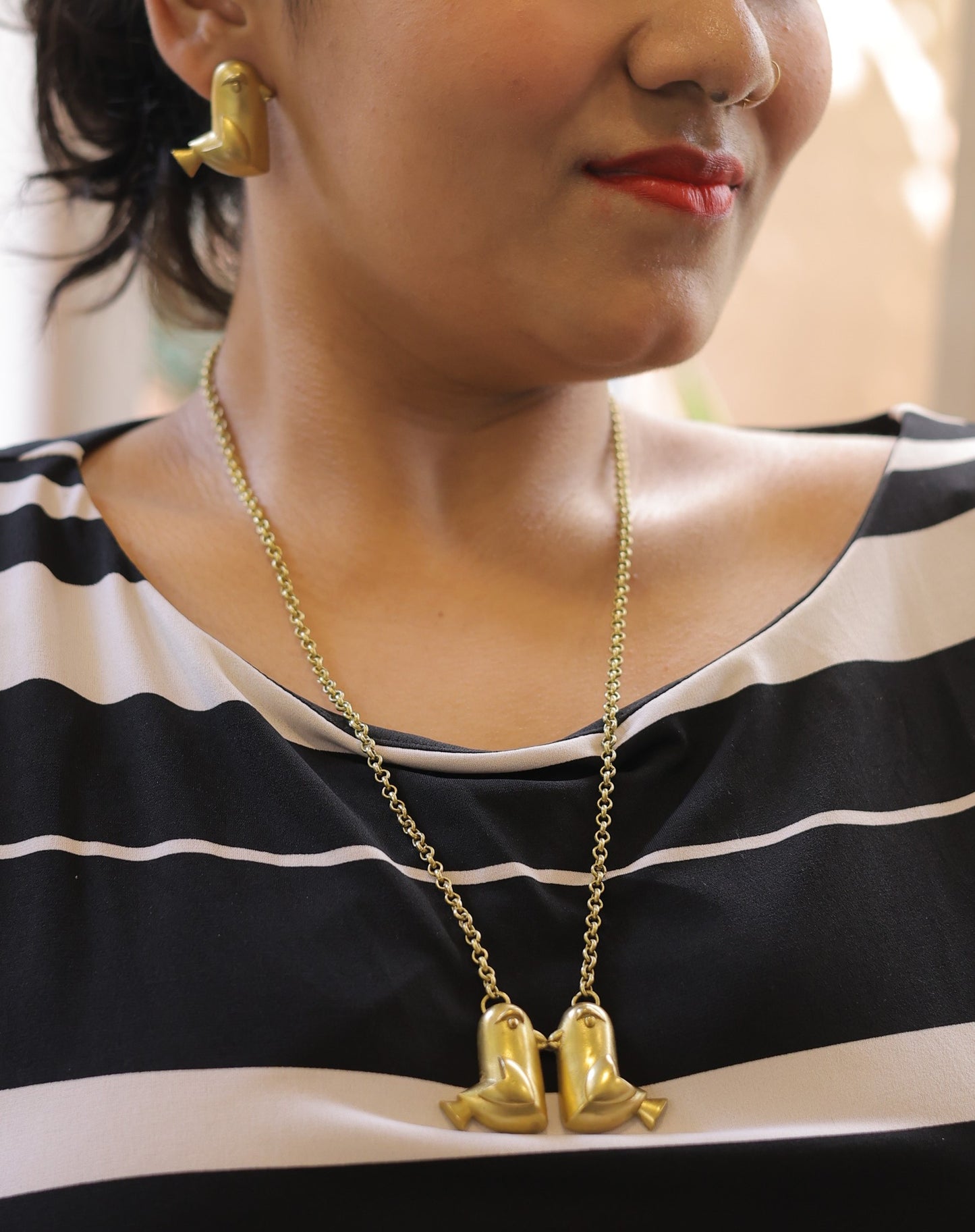 Chaitali Brass Necklace & Earrings set