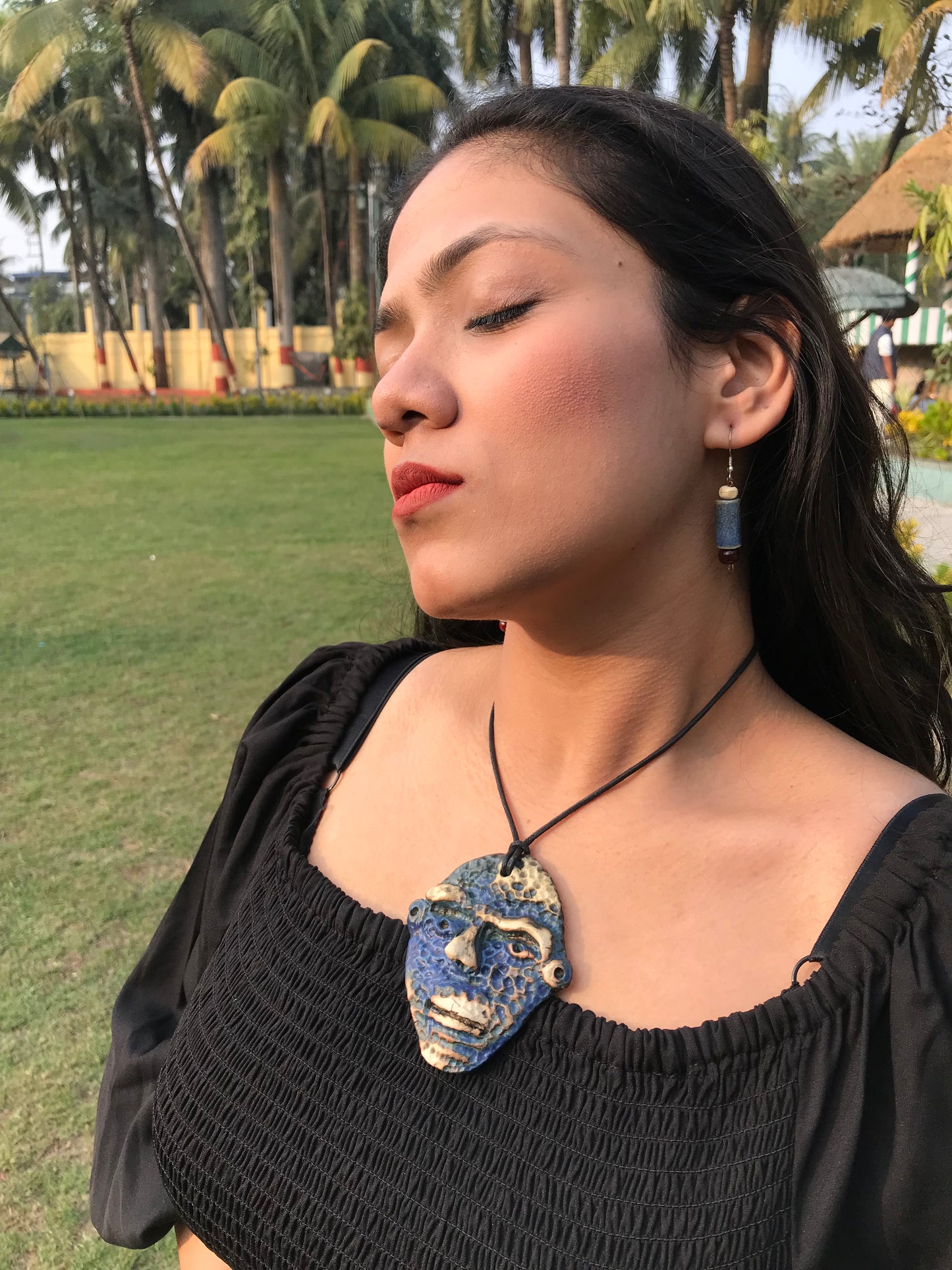 Liena Ceramic Necklace & Earring set