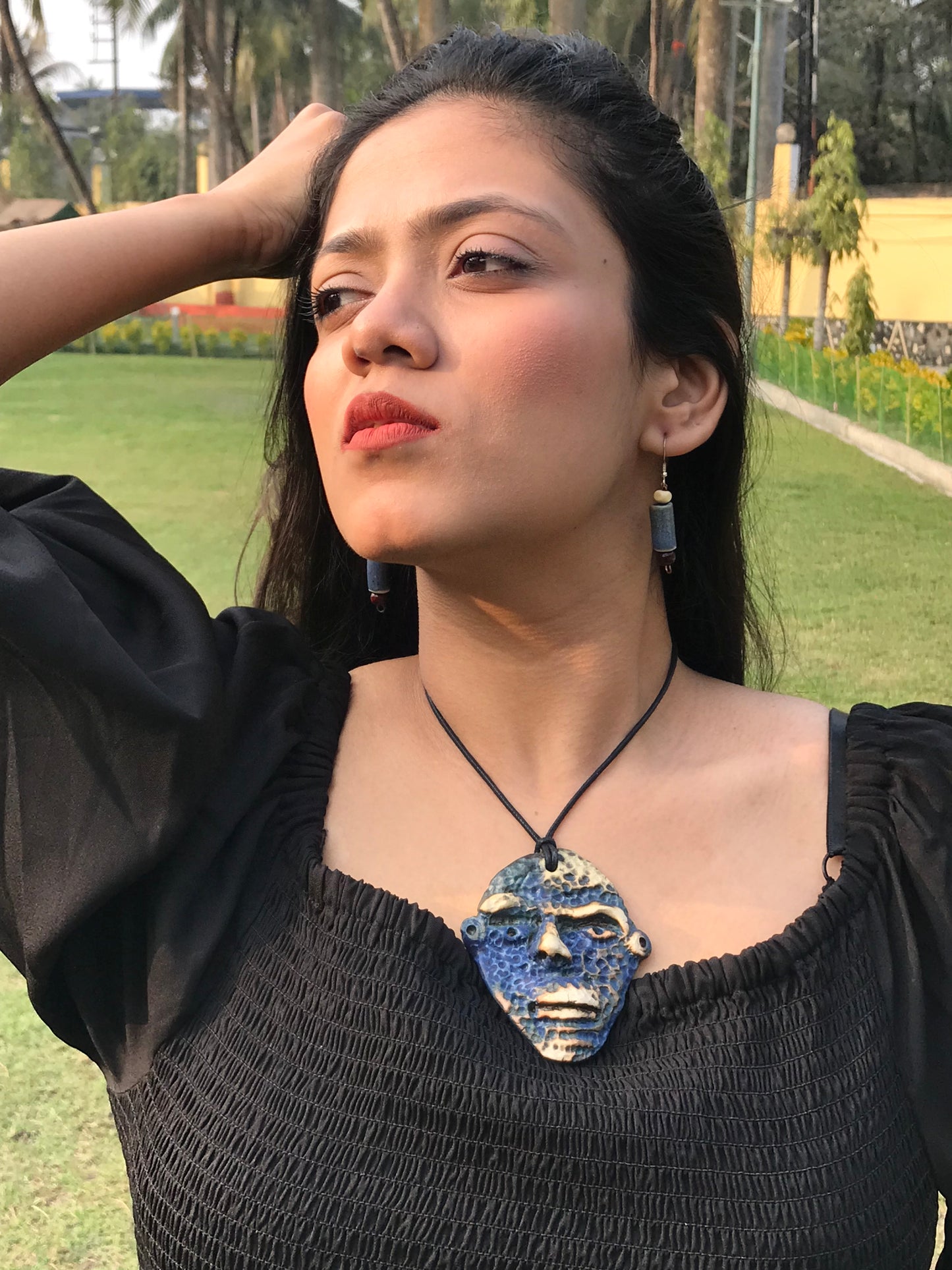 Liena Ceramic Necklace & Earring set