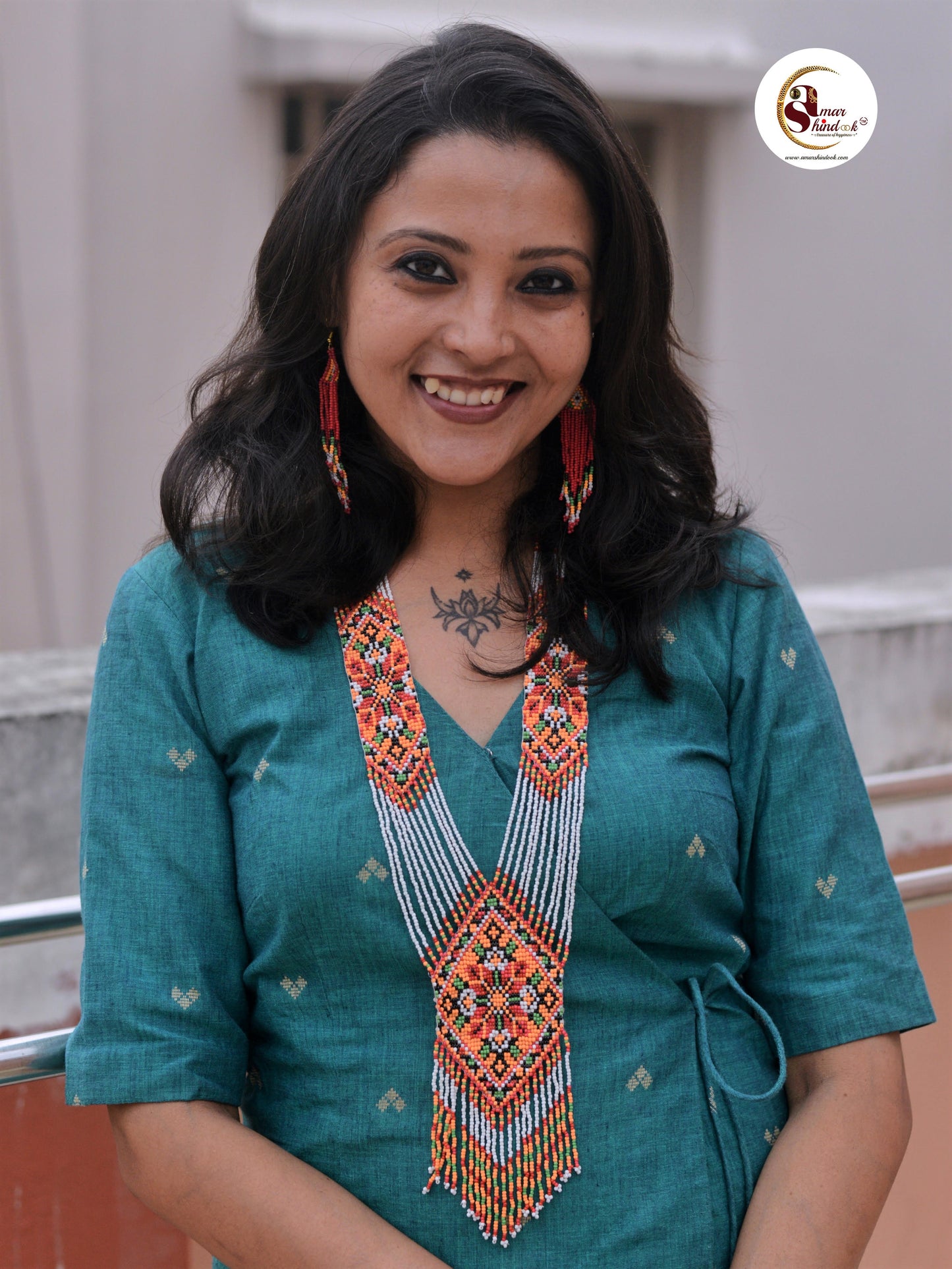 Karmia Beads Necklace & Earrings Set
