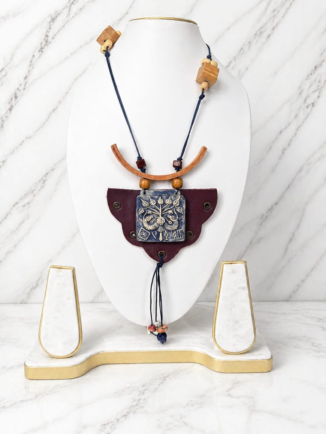 Lavana Harappan Motif Ceramic Necklace