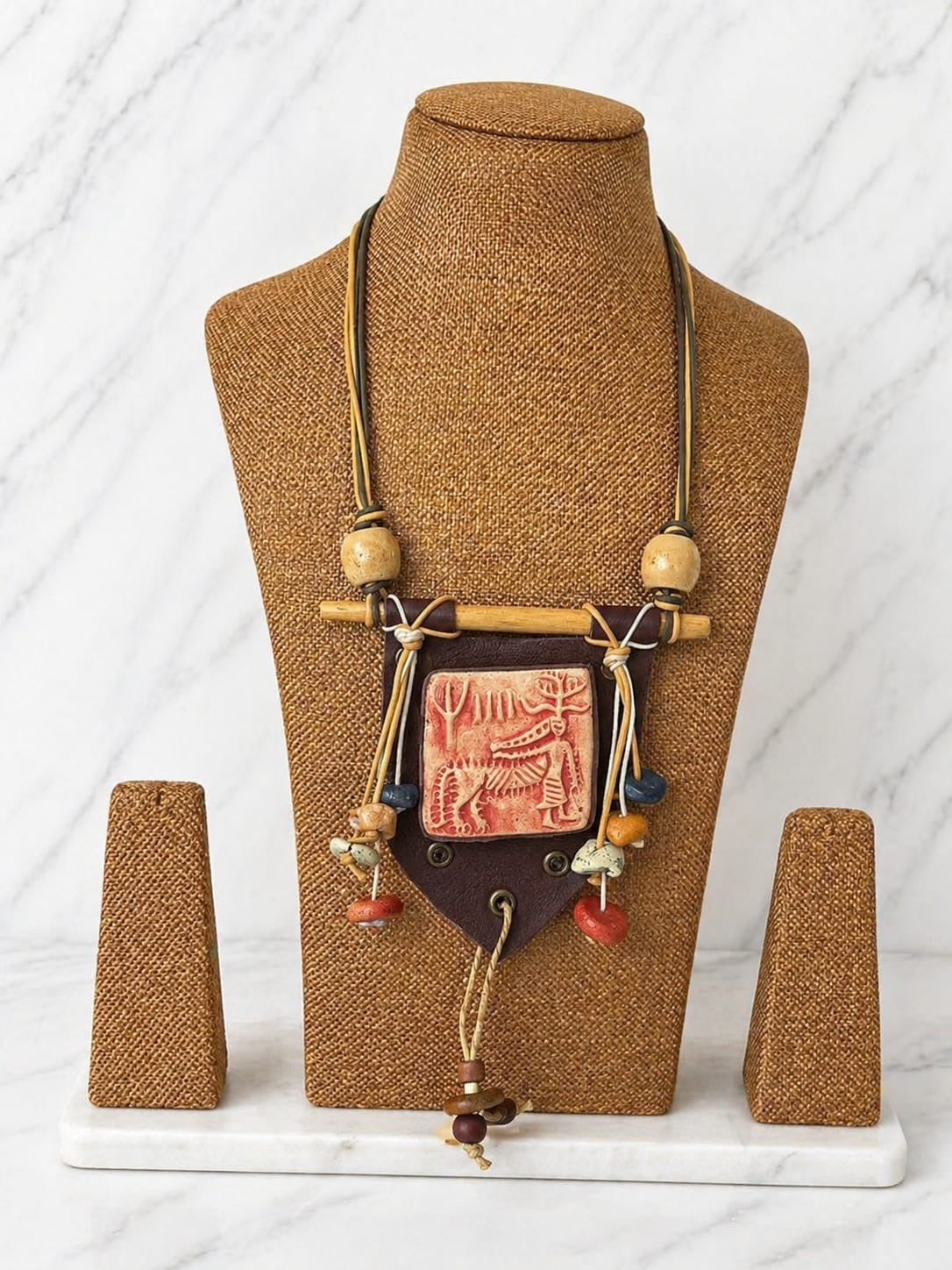 Chhavi Harappan Motif Ceramic Necklace