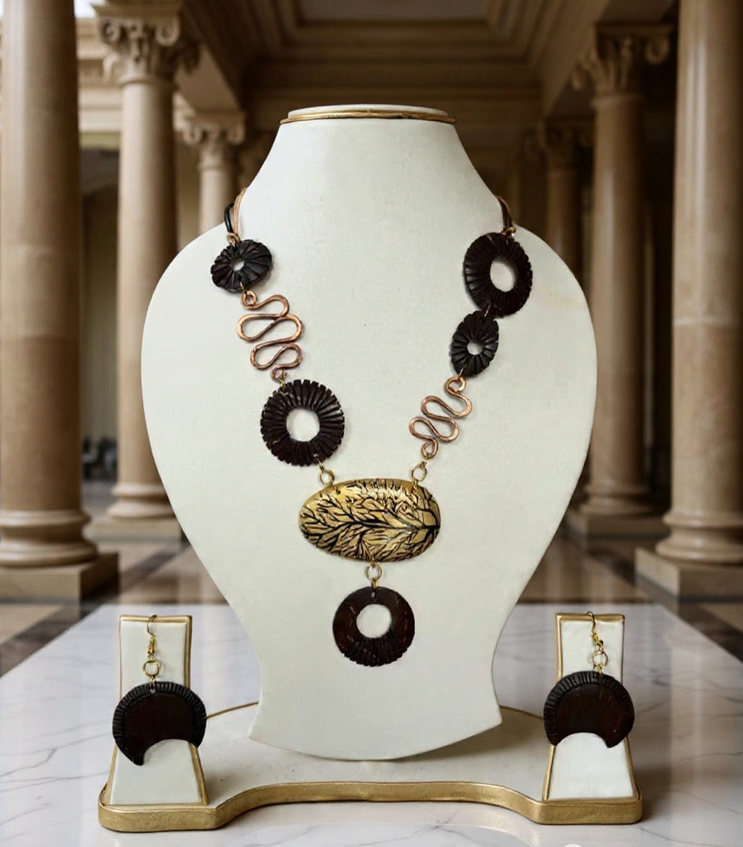 Jiyanshi Clay Necklace & Earring set