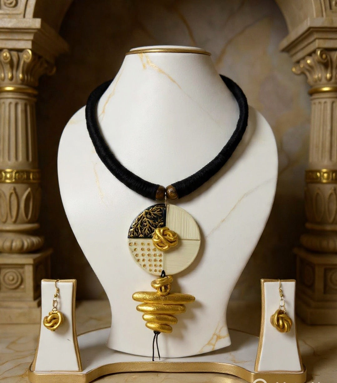 Dishani Clay Necklace & Earring set