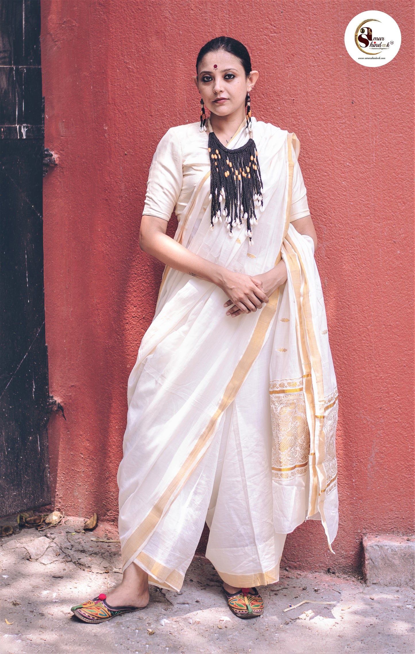 Abhijiti Fabric Necklace & Earrings set