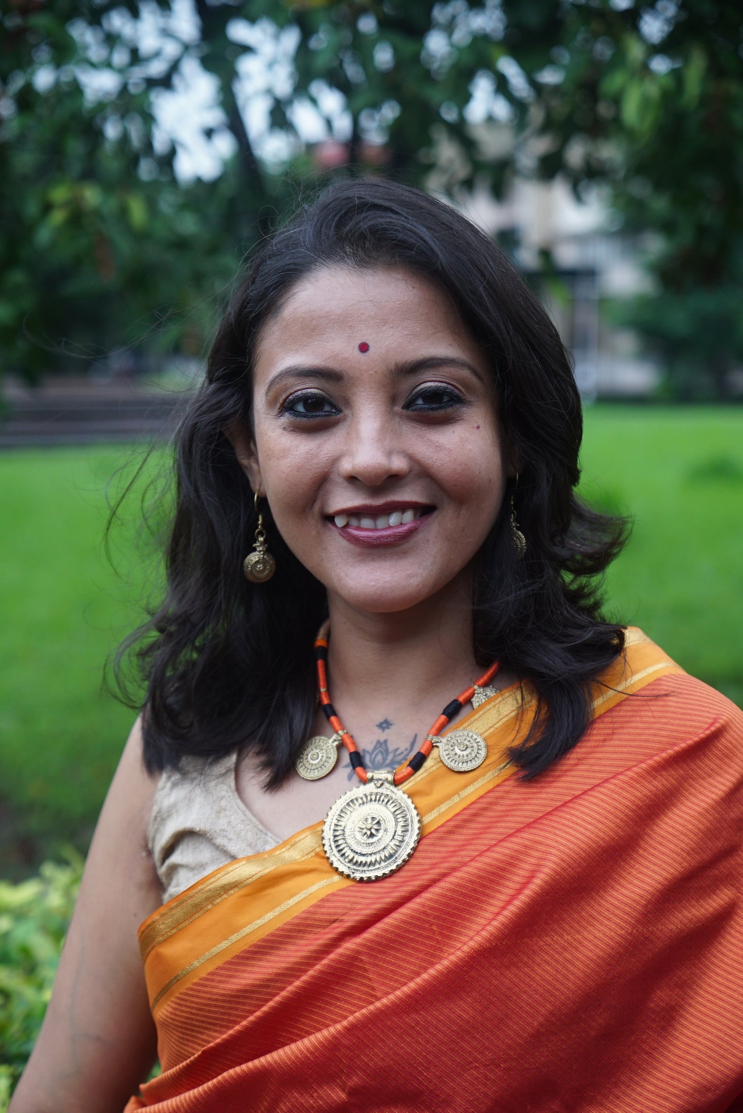 Nimisha Dokra Jewellery Necklace & Earrings Set