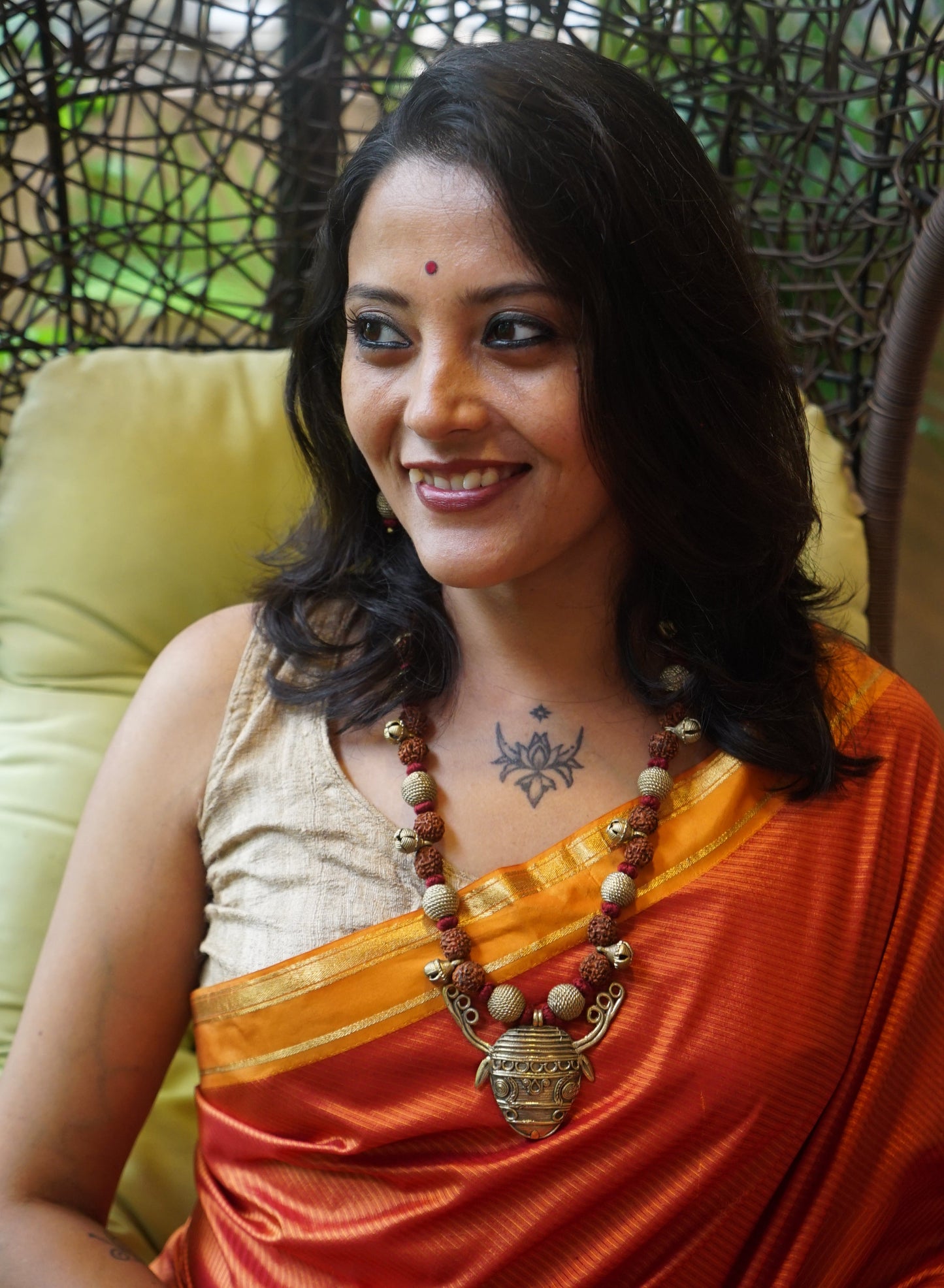 Mritsa Bull Dokra Jewellery Necklace & Earrings set