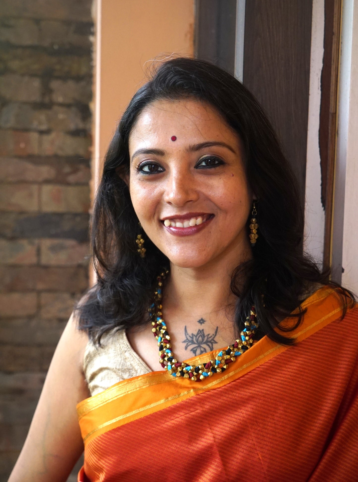 Aadita Dokra Jewellery Necklace & Earrings Set