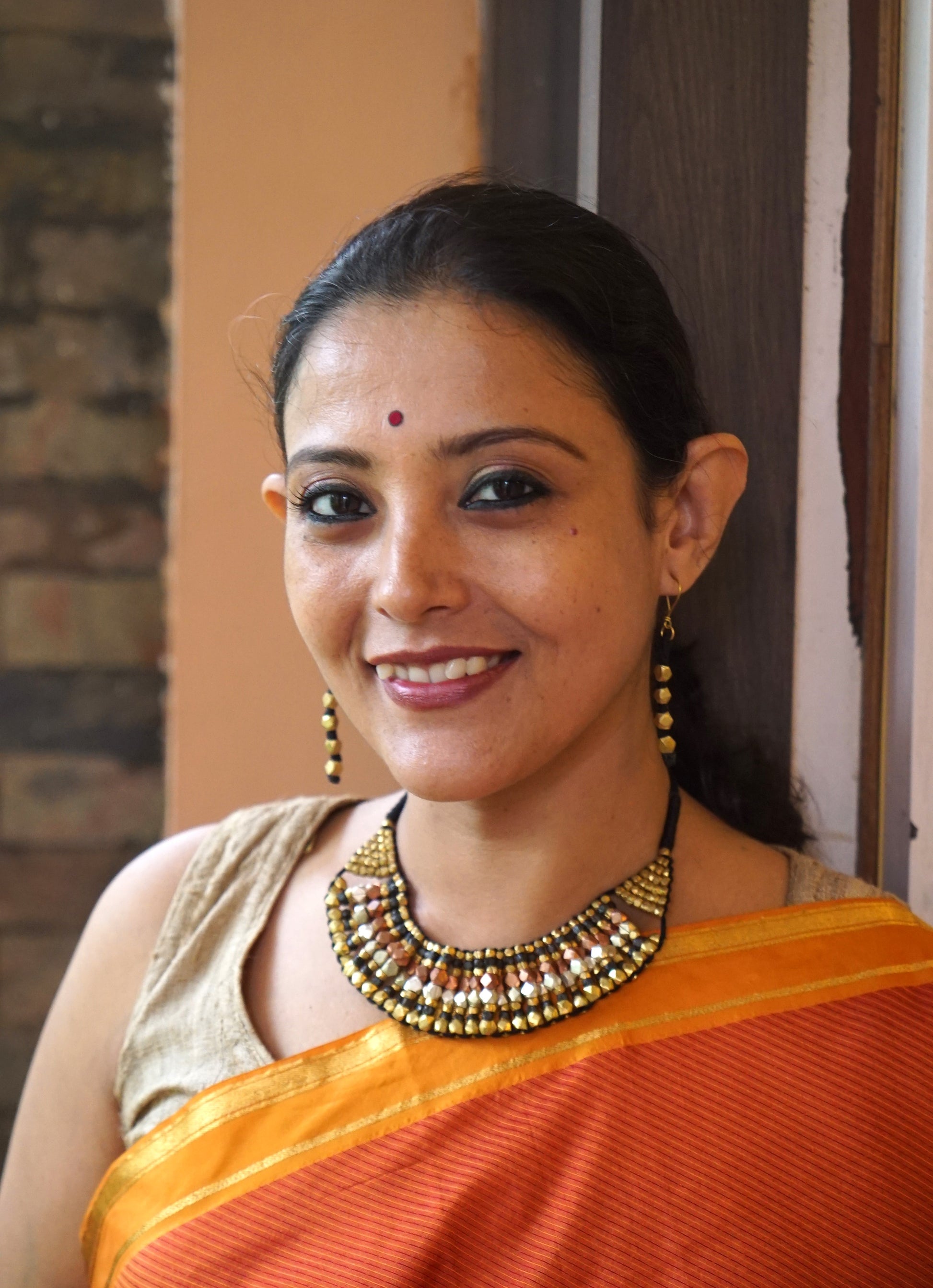 Aadhira Dokra Jewellery Necklace & Earrings Set