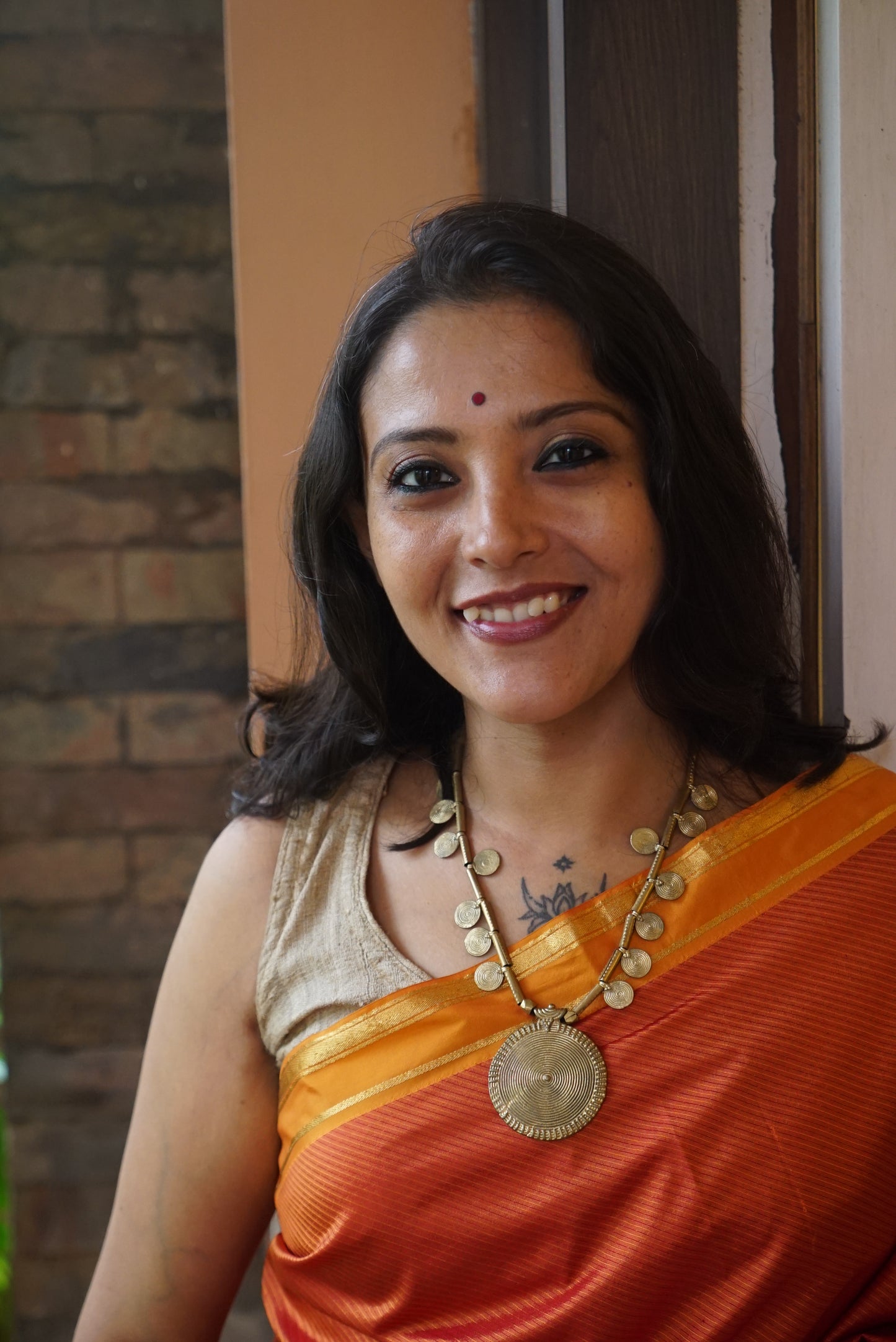 Pihu Dokra Necklace & Earrings set