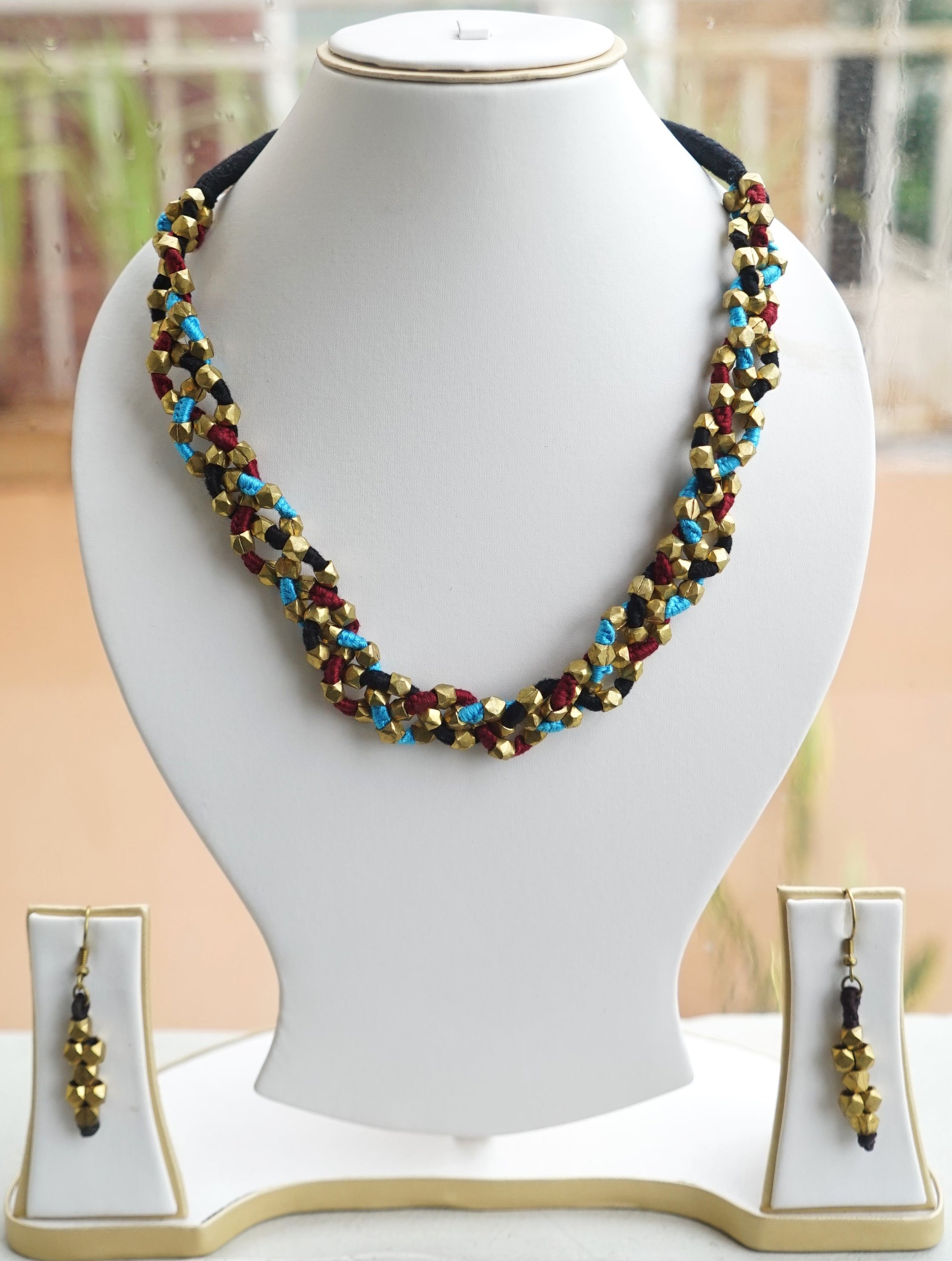 Aadita Dokra Jewellery Necklace & Earrings Set