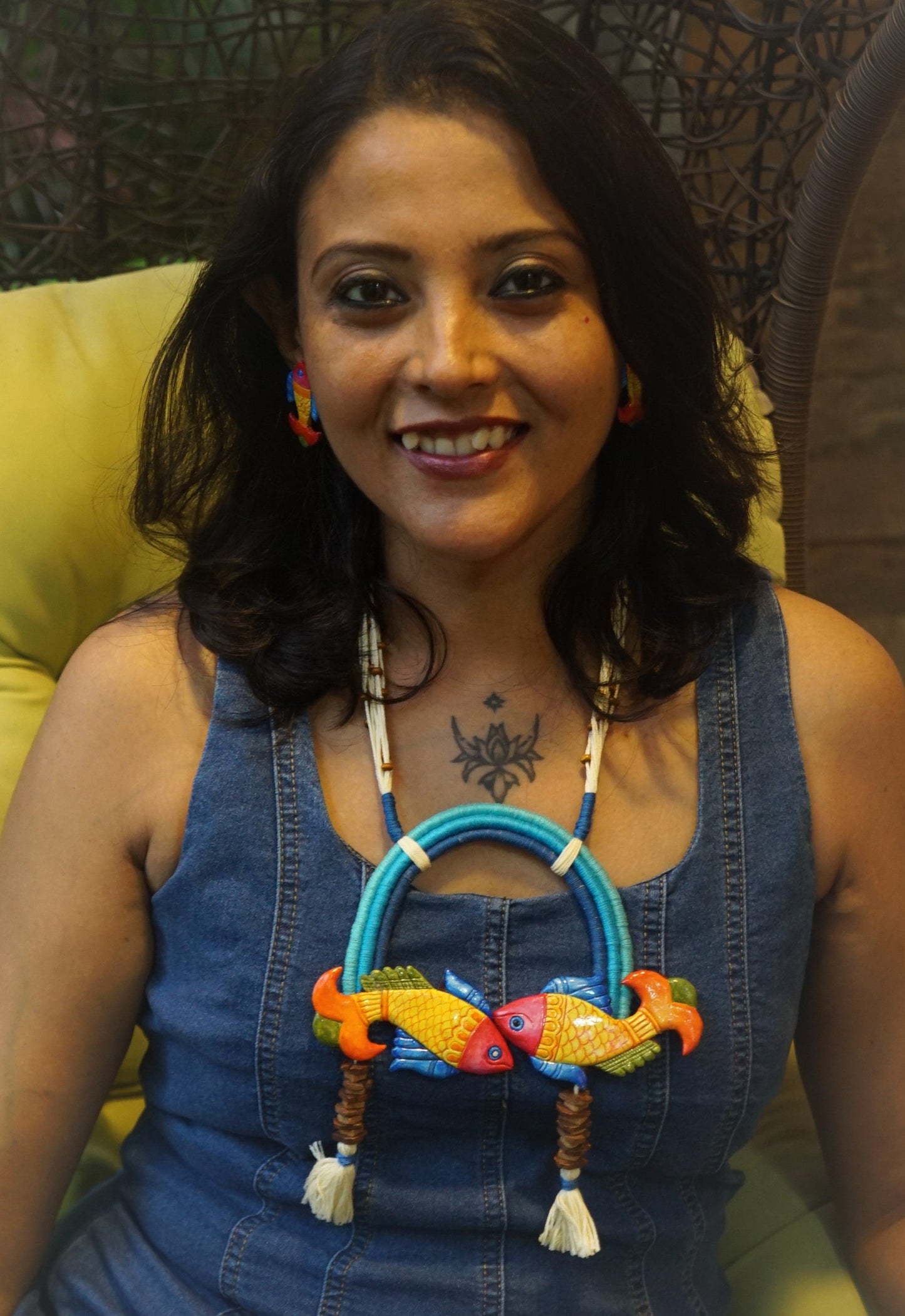 Maraja Clay Necklace & Earring set