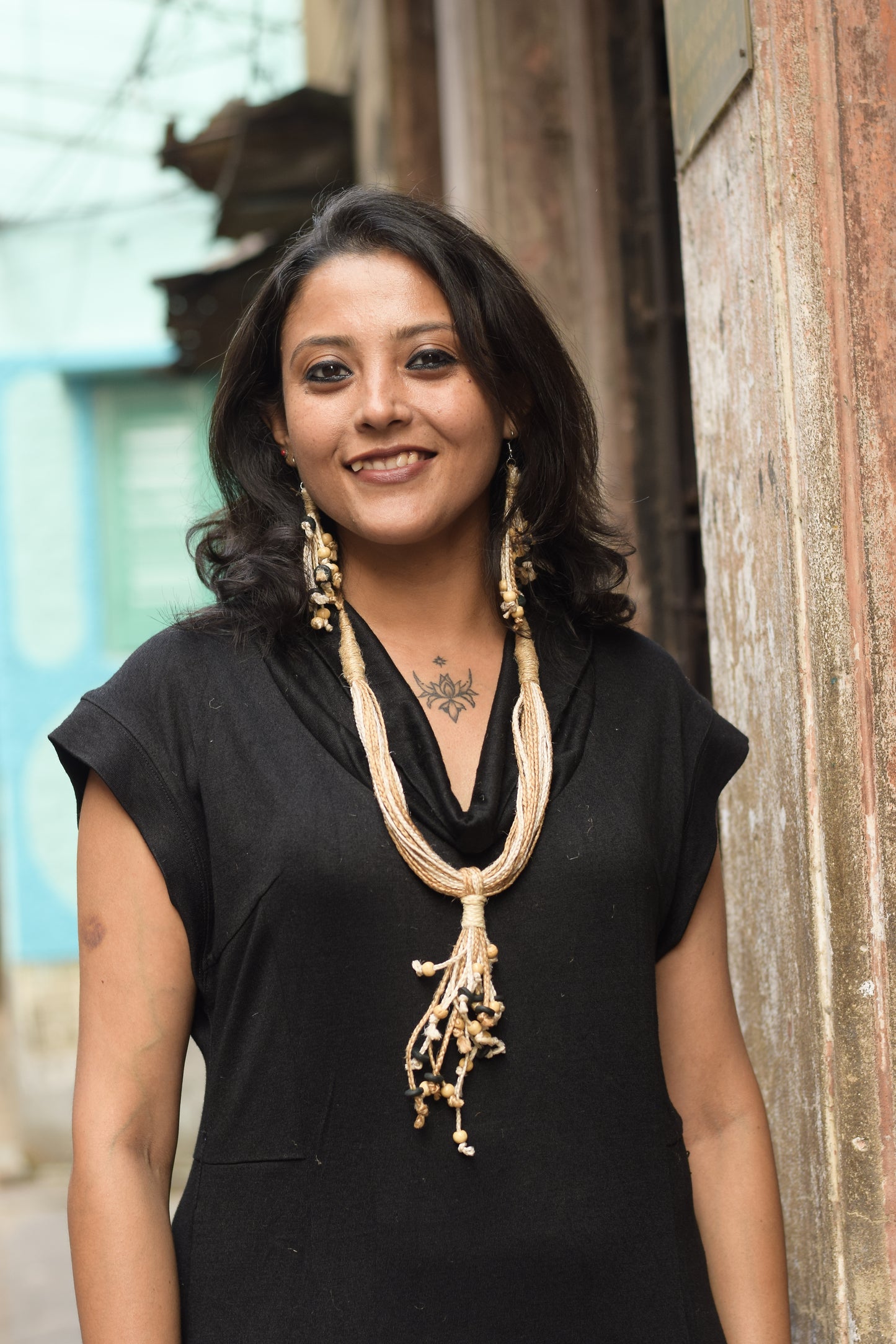 Amoda Jute Necklace & Earrings set