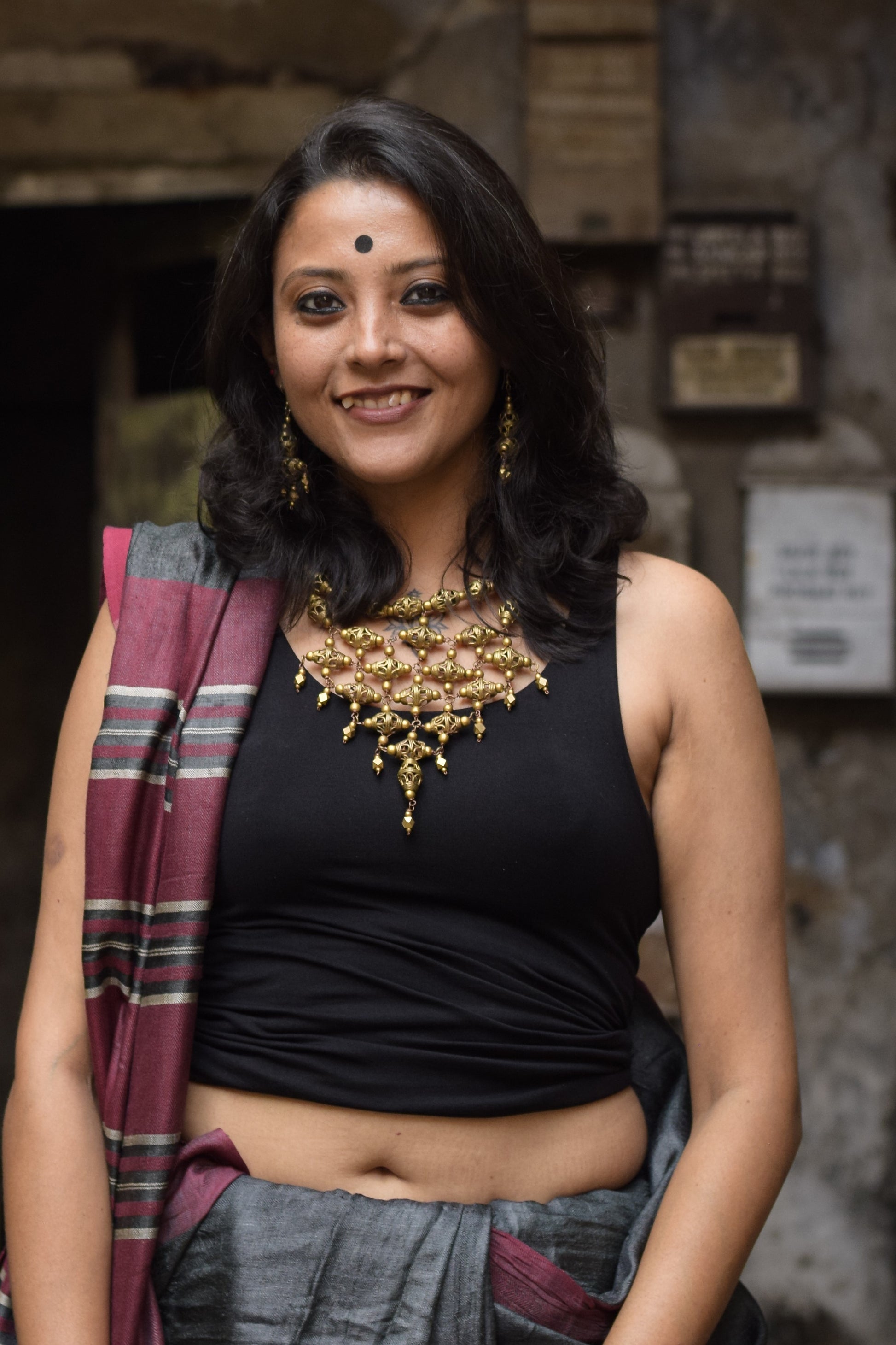 Aapti Dokra Jewellery Hasli Necklace & Earrings Set