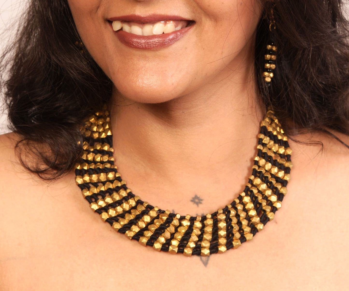 Radha Dokra Jewellery Necklace & Earrings set