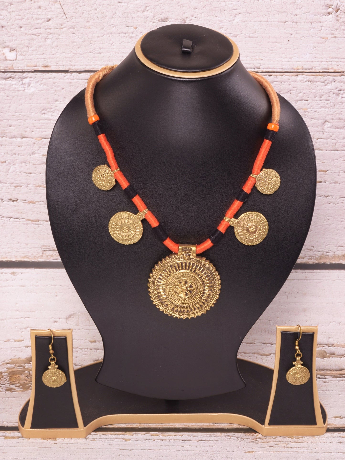 Nimisha Dokra Jewellery Necklace & Earrings Set