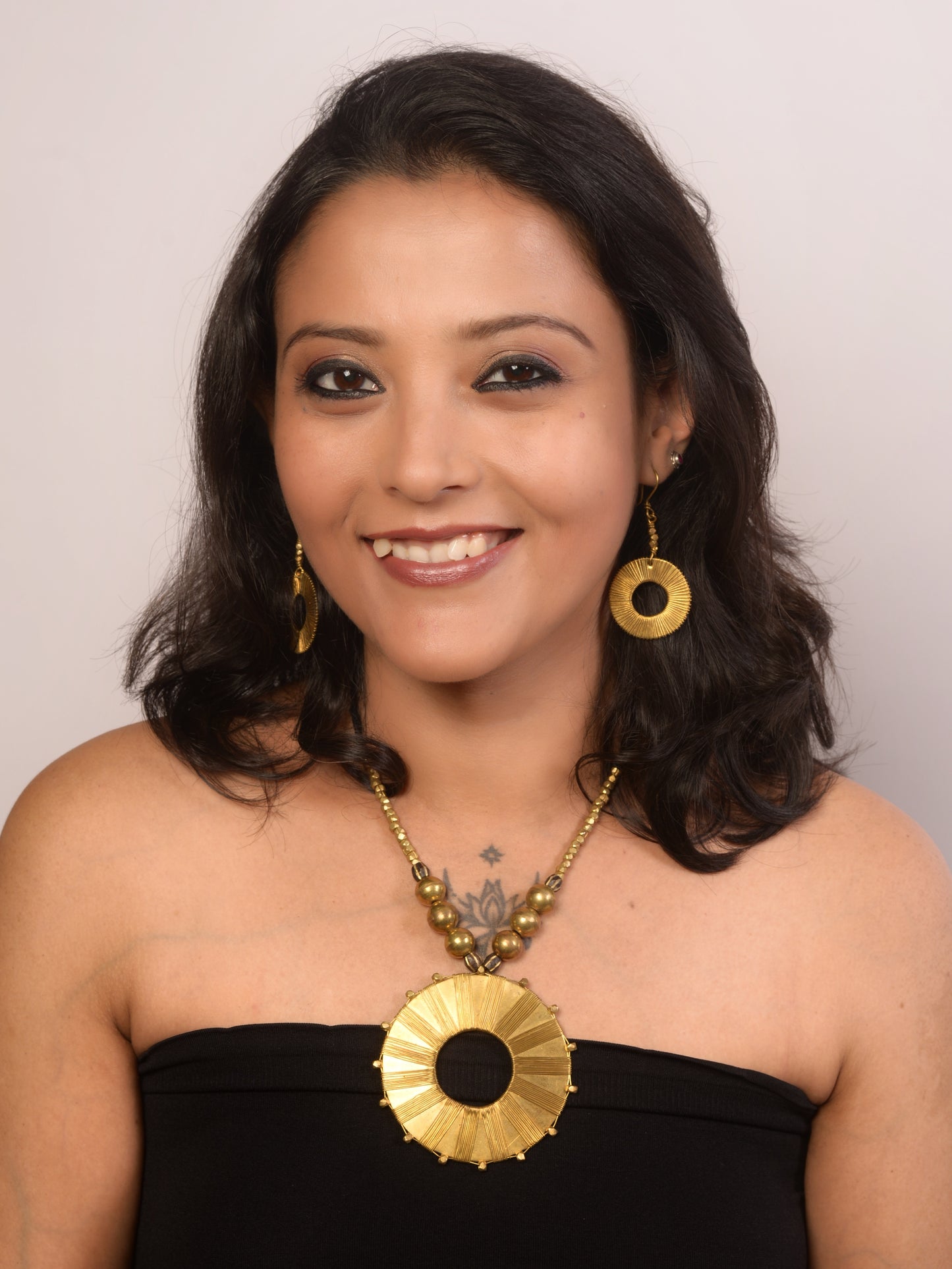 Parnika Dokra Necklace & Earrings set